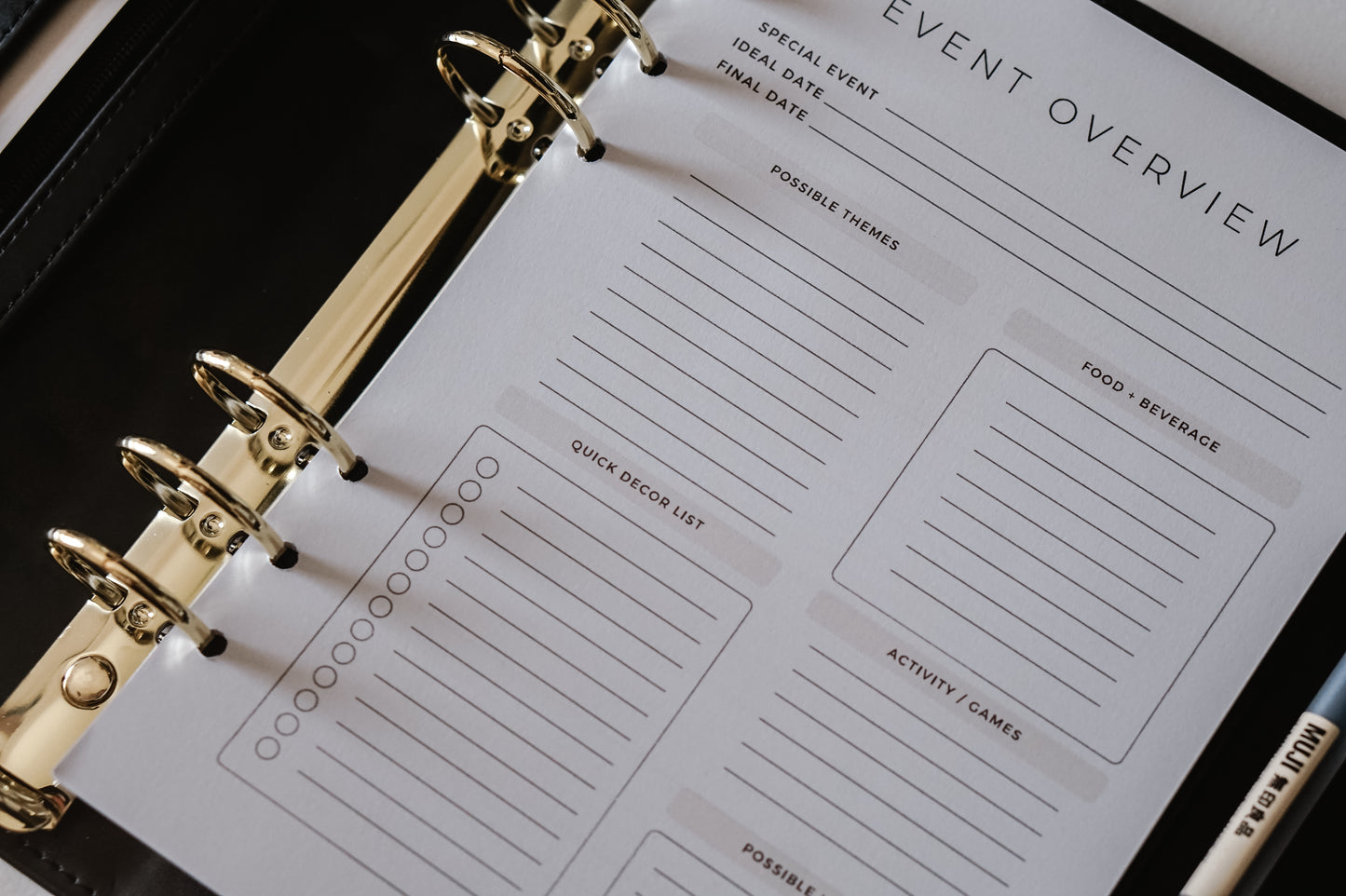 Mini Event Planner Inserts